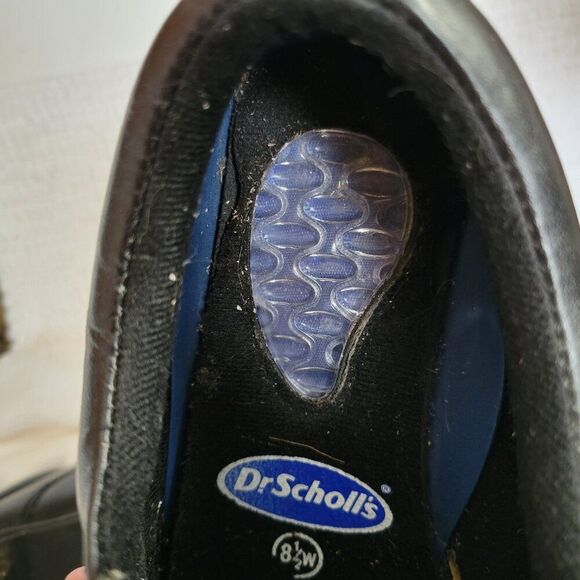 Dr. Scholl's Leather Sz 8 1/2 W Work Shoes Men's Paul Black Slip & Oil Resistant - Picture 11 of 15
